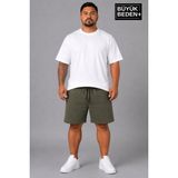 Superlife Süperlife Büyük Beden Erkek Bağcıklı Şort SPR26BSR592 - 3XL - Haki