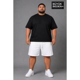 Superlife Süperlife Büyük Beden Erkek Bağcıklı Şort SPR26BSR592 - 6XL - Ekru