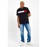 Superlife Süperlife Erkek Bisiklet Yaka Regular Fit Garnili Tişort SPR23TS301 - Siyah
