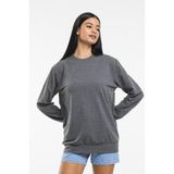 Superlife Süperlife Kadın Bisiklet Yaka Regular Kalıp İnce Pamuklu Sweatshirt SPR21K30