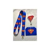 Süperman Boyun Askısı Yoyo ve Yan Kartlık Set