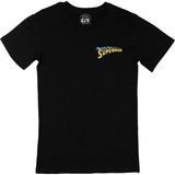 Superman Cep Logo Tasarımlı Siyah Tişört - XL