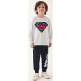 Superman L1623-3 Erkek Çocuk Kar Melanj Eşofman Takımı
