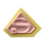 Süperman Logosu Şeklinde Silikon Pasta ve Seker Hamuru Kalibi 4,5x6x0,5 cm