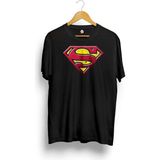 Superman S-Shield Used Look Baskılı Tişört - Siyah