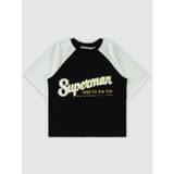 Superman Süperman Baskılı 6-9 Yaş Tişört - Siyah 6-7 Yaş