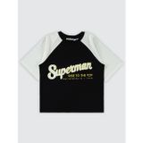 Superman Süperman Baskılı 6-9 Yaş Tişört - Siyah 9-10 Yaş