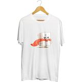 Superman Sushi Baskılı Unisex Tişört - Beyaz - XL