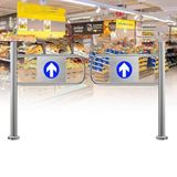 Süpermarket Otomatik Salıncak Kapısı - Ağır Hizmet Yaya Kapısı 140 x 100 cm, Depolar için Güvenli Giriş ve Çıkış, Fabrika Koridorları ve Satıcı Transferleri için İdeal