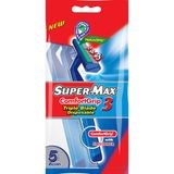 SüperMax Üç Jiletli Kullan At Tıraş Bıçağı 5'li x 12 Poşet = 60 Adet