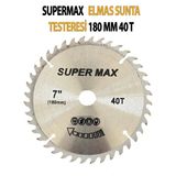 Süpermaxx Elmas Sunta Testeresi 180 mm 40 T Spiral Ağaç Sunta Kesme Süper Max