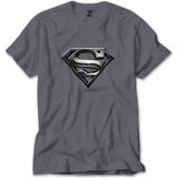 Supermn Logo Gri Tişört