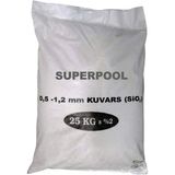 Superpool 0,5-0,1 Kuvars Kumu 25KG Beyaz Renkli Filtre Temizleme Malzemesi Dayanıklı Tasarım