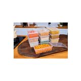 SUPERPUP 10 Adet Saklama Kabı Gıda Kahve Yemek Kapaklı Kilitli Dondurcuya Uygun 2. Litre (23X14X8 CM)