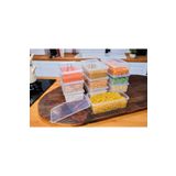 Superpup Plastik Saklama 20 Adt Kabı Bakliyat Yemek Oyuncak, Kilitli Dondurucu Kahve 2 Litre (23X14x8 Cm)