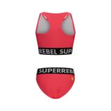 SuperRebel Super Rebel Kız Çocuk Bikini Takım, 14, 5003303252, Kırmızı, Kız Çocuklar