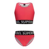 SuperRebel Super Rebel Kız Çocuk Bikini Takım, M - 12 Yaş, 5003303252, Kırmızı, Kız Çocuklar