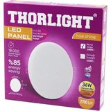 Superslim 22W Beyaz Sıva Üstü Rgb Akıllı LED Yuvarlak Panel Tavan Armatürü 42 cm Çapında 26 - 0 - 19 lt - Çok Renkli