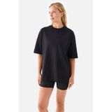 Superstacy Serenity Oversize Siyah Kadın T-shirt