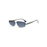 Superstep ST 865 C01 58 mm Güneş Gözlüğü, Metal Çerçeve, Gümüş, Mavi Cam