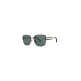 Superstep ST 881 C05 58 mm Cat Eye Güneş Gözlüğü, Metal Çerçeve, Altın, Yeşil Cam