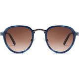 Superstep ST883-C05-49 Unisex Güneş Gözlüğü Yuvarlak Metal Çerçeve - Mavi