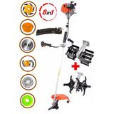 SUPERTURBO 20HPX Turbo Motorlu 8 Parçalı Çok Fonksiyonlu Benzinli Yan Tipi Tırpan + 2 'liSüper Çapa Eşeleme