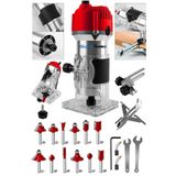 SUPERTURBO Bakır Sargı System 3000W Devir Ayarlı Formika Freze Makinesi 6 Mm Pens + 12 Adet Uç Set Hediye