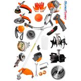 SUPERTURBO Germany FullMax 20HPX Yan Tipi Benzinli Motorlu Ot Çalı Tırpanı + Toprak Eşeleme + Akrobat Çapa