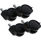 Supervac 50mm Sandalye Tekerleği, 11mm Pimli Geçme Teker, Frenli, 4'lü Set