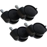 Supervac 50MM Sandalye Tekerleği 11MM Pimli Geçme Teker Frenli 4'lü - Standart
