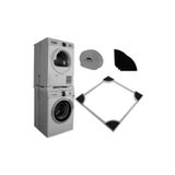 Supervac Çamaşır Makinesi Kurutma Makinesi İstifleme Birleştirme Kiti Beko Grundig Ayarlanabilir, Gri - Inox