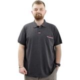 Superxl Büyük Beden Erkek Polo Yaka Tişört Cepli Yırtmaçlı U24329 Antrasit - 3XL