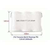 Supex 3.6 Volt 2000 mAh 3'lü Yanyana Şarjlı Süpürge Pili