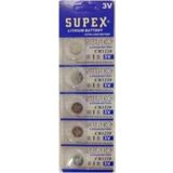 Supex Cr1220 3v Kumanda Alarm Elcik Pili 5'li Blister
