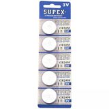Supex Cr2450 3V Lityum Düğme Pil 5'Li Kart