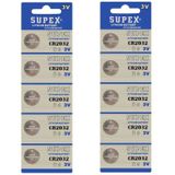 Supex Extra Long Battery CR2032 3V Lityum Düğme Pil 5 x 2'li