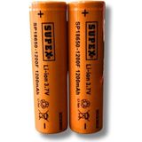 Supex SP-18650-1200F 3.7V 1200MAH Li-Ion Pil Başlıksız 2'li