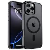 SUPFINE iPhone 16 Pro Max için Manyetik Kılıf [MagSafe ile Uyumlu] [10 FT Askeri Sınıf Düşme Koruması] İnce Şeffaf Mat Darbeye Dayanıklı Parmak İzi Önleyici Telefon Kılıfı, Siyah
