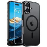 SUPFINE Telefon için Manyetik 2025 Kılıf (Askeri Sınıf Düşme Koruması) İnce Yarı Saydam Mat Darbeye Dayanıklı Parmak İzi Önleyici Telefon Kılıfı, Siyah-6,3