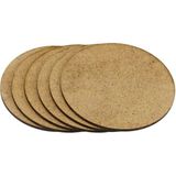 Supla Levha 12 Adet 3 mm Ham Mdf 10 cm Çap Yuvarlak Çay Bardak Altlığı Supla - 1 Adet