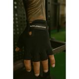 Supplementhane Fitness Ağırlık Body Sporcu Deri Eldiven - Siyah - Large