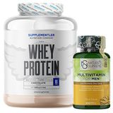 Supplementler.com Whey Protein 2000 Gr + Nature's Supreme Multivitamin for Men 100 Kapsül Kombinasyonu Aromasiz