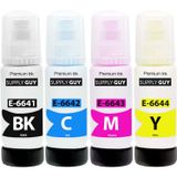 Supply Guy Mürekkep Epson 664 ile Uyumlu EcoTank ET 14000 2550 2650 4500 L100 L110 L1300 L200 L210 L300 L3050 L3060 L3070 L310 L355 L361 L365 L382 L385 L455 L485 L486 L555 L565 (4x 70 ml)