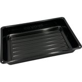 Süppürge Dikdörtgen Ile Uyumlu Emaye Fırın Tepsisi – 26,7 × 38,3 cm – Derinlik 5 cm - 1