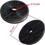 Süppürge Teka Ile Uyumlu Atv 90 Aspiratör Karbon Filtresi 16 cm 4 Tırnaklı