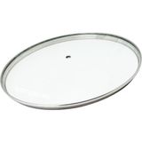 Süppürge Tencere Ile Uyumlu Sahan Tava Cam Kapağı Kapak 40 cm Tutma Tepesiz - 1