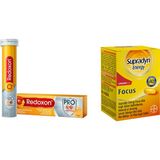Supradyn Energy Focus 30 Tablet + Redoxon Pro Efervesan 15 Tablet - Sade