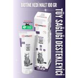 Supravet Kediler Için Biotine Malt 100 GR (TÜY DÖKÜLMESİ ENGELLEYİCİ BİOTİN TÜY SAĞLIĞI)