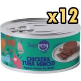 Supreme Cat Kıyılmış Tavuklu ve Ton Balıklı Yaş 12x85 gr Kedi Mama